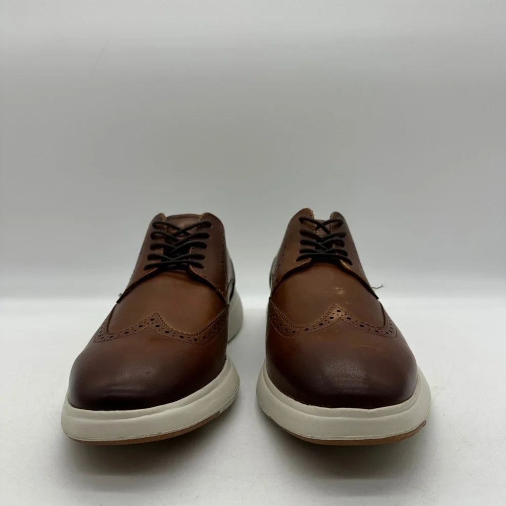 Florsheim 11768-229 Mens 8.5M Cognac‎ Brown Leather Dash Wingtip Oxford Shoes
